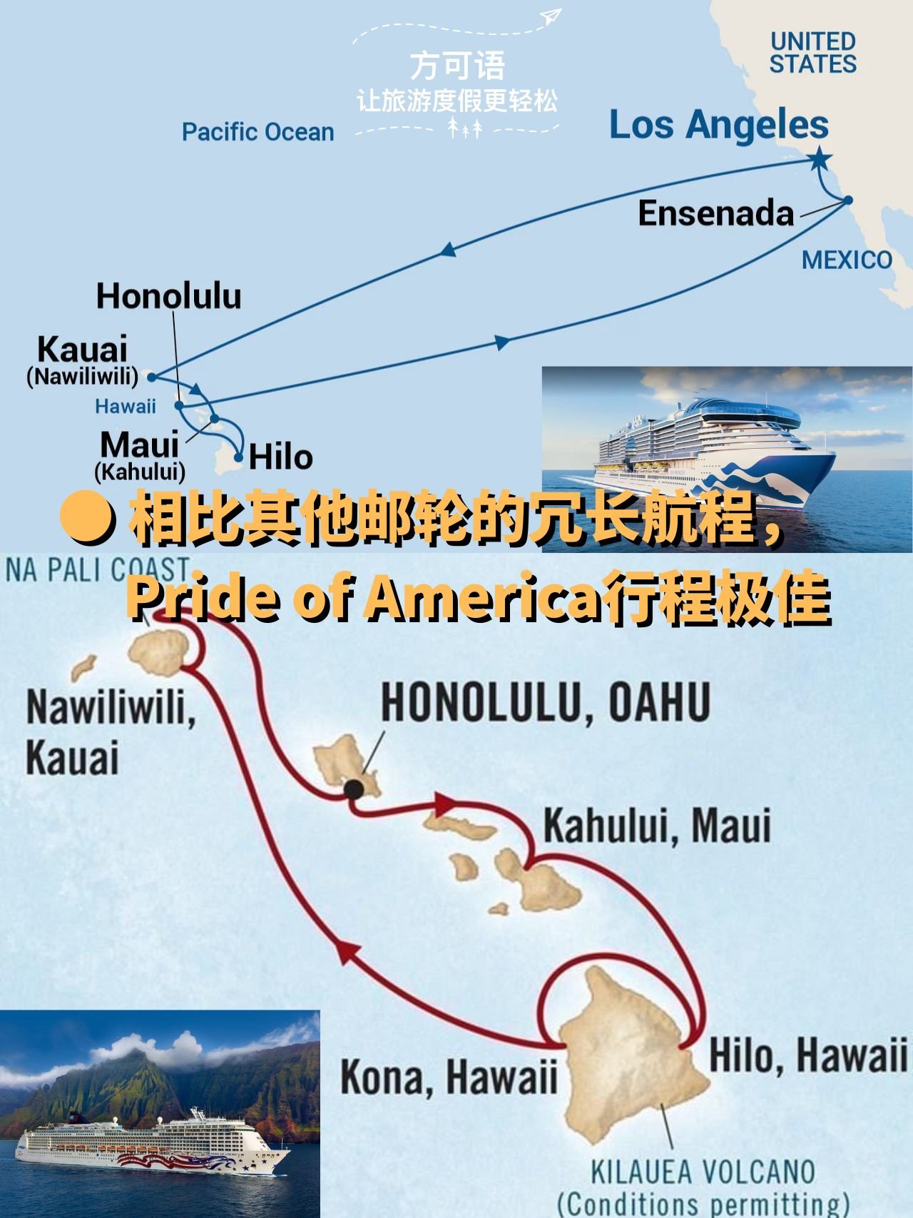 2 compared to others pride of america offers an excellent itinerary