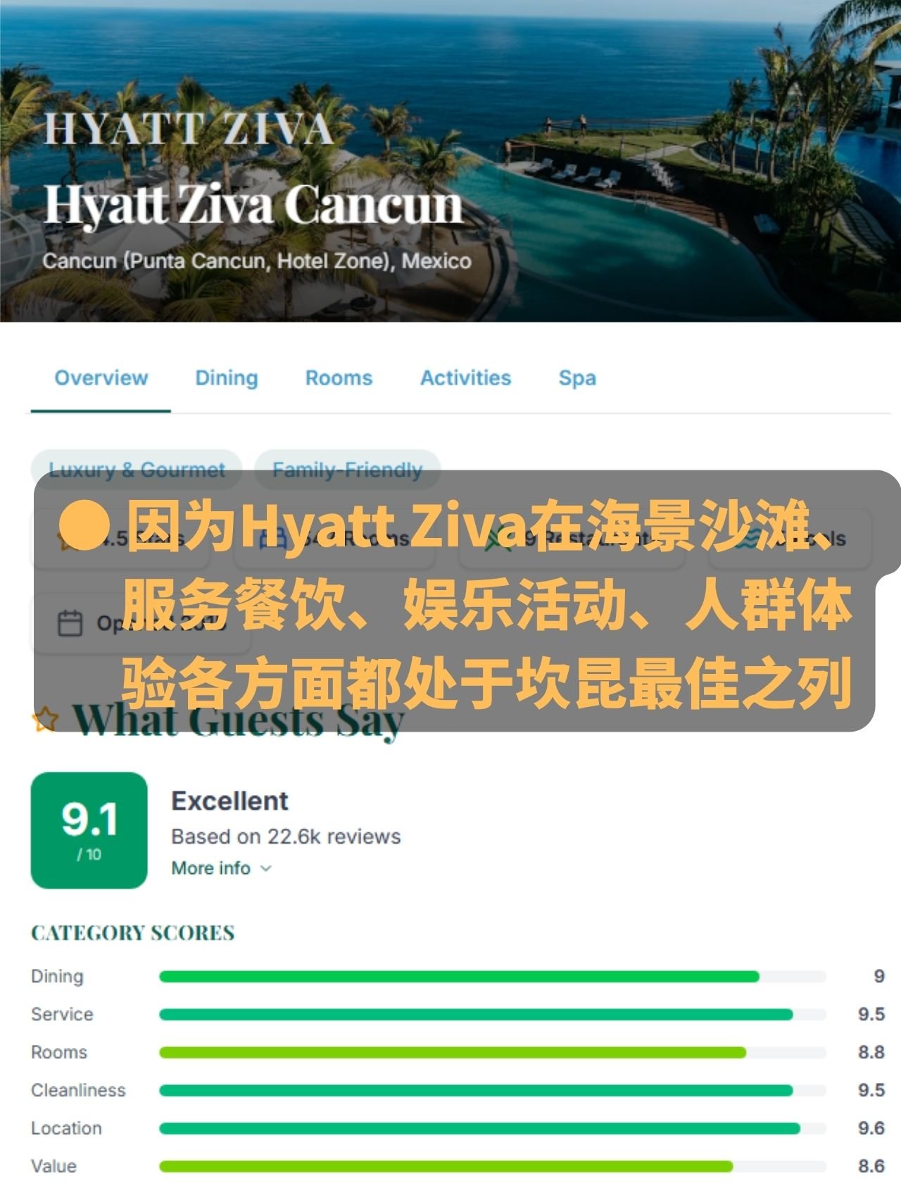 3 the hyatt ziva ranks among the very best in cancun across the board location views dining service entertainment atmosphere